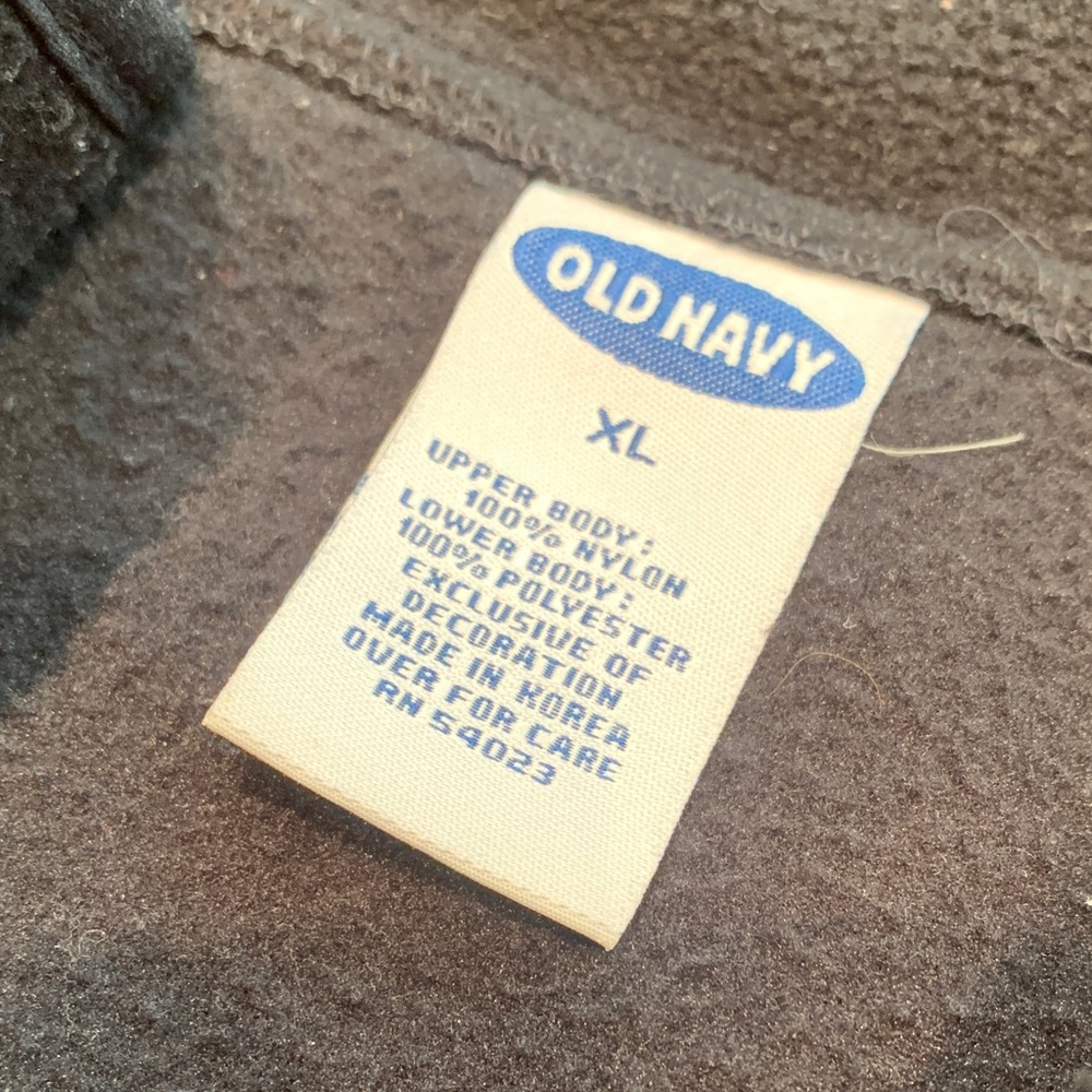 Old Navy Men's Casual Black Zip Up Lightweight Sherpa Fleece Vest - Picture 2 of 3